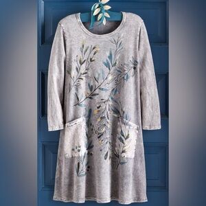 Take A Bough Long-Sleeve T-Shirt Dress